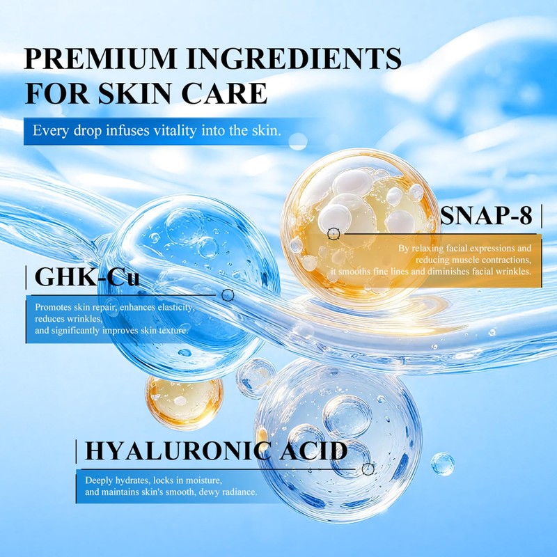 GHK-Cu SNAP-8 Peptide Serum | with Copper Peptide and Hyaluronic