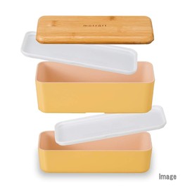 Masakazu Antibacterial Bento Box Matratt Men's Nest Lunch Box 3.3 x 7.1 x 4.3 inches (8.4 x 18 x 11 cm), Red