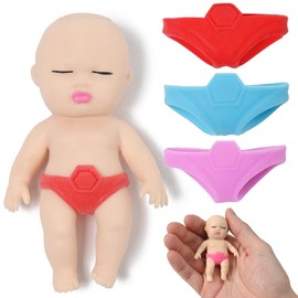 Rikopin Babies Squishy Squishy Doll Toy Squeeze Toy Stress Relief Decompression Toy Release Toy Low Rising Durable Elastic Good Touch