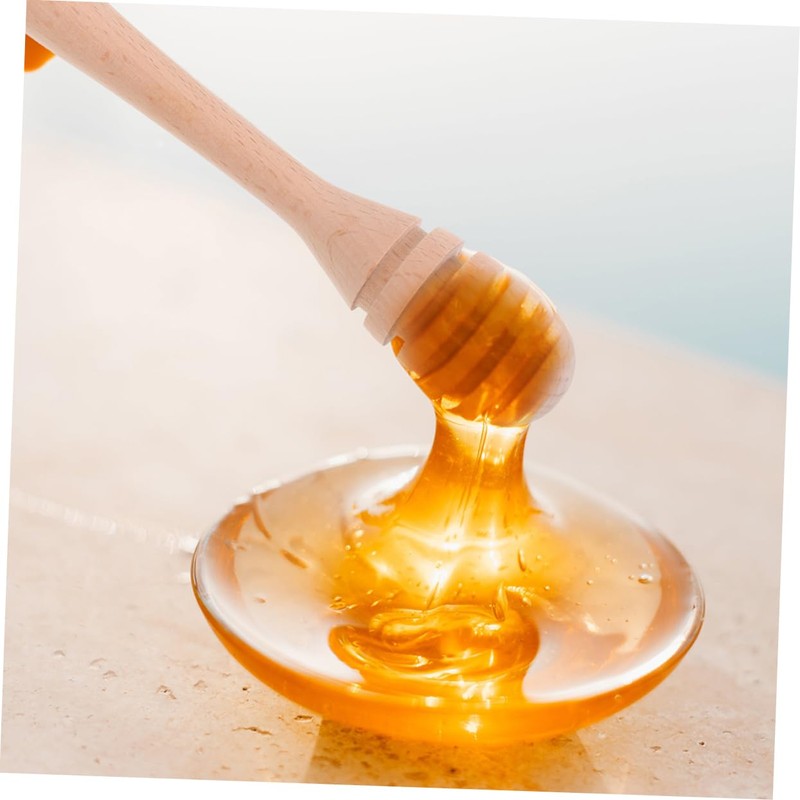 LABRIMP Honey Dipper Stick Wooden Honey Stirrer Multi-Purpose Stir Stick