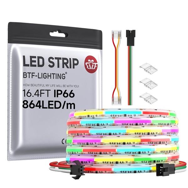 BTF-LIGHTING FCOB COB RGB WS2811 IC Addressable LED Strip DC24V