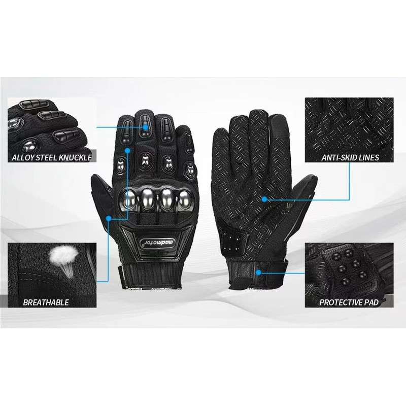 Reinforced Safety Gloves with Knuckle Protection - Breathable, Adjustable for