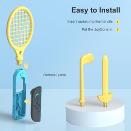 Sportzubehör Bundle für Switch 2(2025) 14 in 1 Sportspiele Zubehör Kit Pack mit Tennisschlägern Golfschlägern Chambara Schwerter Armband Controller Griffe Lenkräder für Joycon Controller