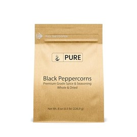Pure Original Ingredients Black Peppercorns (8 oz), Seasoning, Flavoring Agent, Eco-Friendly Packaging