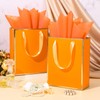 Yeaqee 50 Pack Metallic Gift Bags with Handle and Tissue