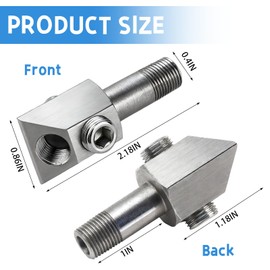 Oil Pressure Sensor Adapter Fittings Kit Includes 1/8-27 NPT Port Plugs, 90 & 45 Degree Sensor Ports, and 1/4 NPT Female-to-Male Tee Adapter for Small Block V8 Engines