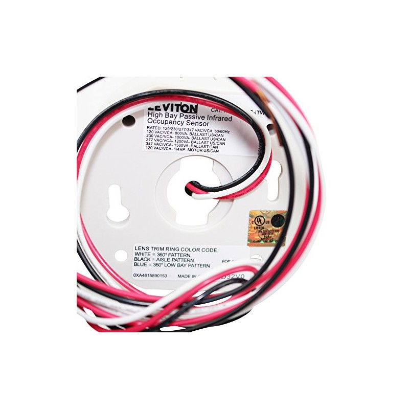 Leviton Surface Mount High Bay Occupancy Sensor, Mount/Flush, OSFHS-ITW, White