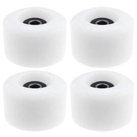 The Lord of the Tools Pack of 4 Roller Skates Wheels 54 mm Diameter 80A Hardness Quad Skates Replacement Wheels with ABEC-9 608RS Ball Bearings Replacement Wheels, White