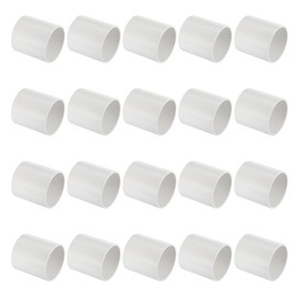 PATIKIL 2-1/2" PVC Pipe Fitting Coupling Adapter, 2 Pack Straight Pipe Slip Socket Connector for Home Industrial Sprinkler Drip Irrigation System Pipes Extension Use, White