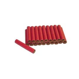 50pc 1/4" Id - 2" Long Red Kraft Super Tube w/ 100 caps