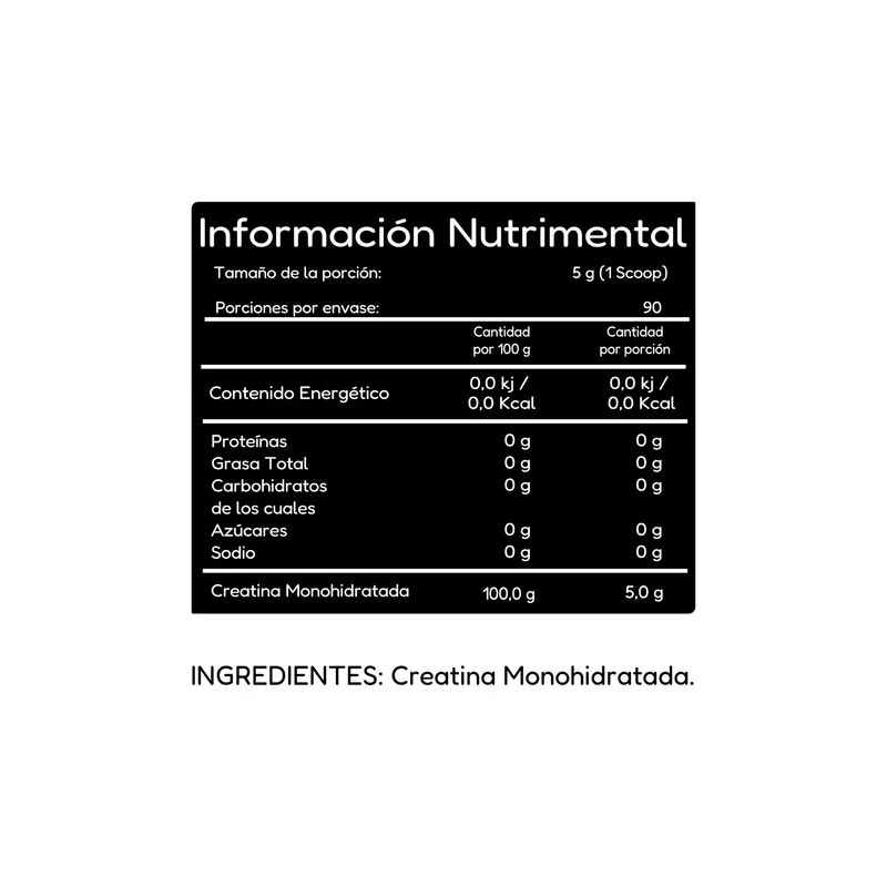 Bhp Creatina Monohidratada De Alta Pureza 450 Gr Sin Sabor