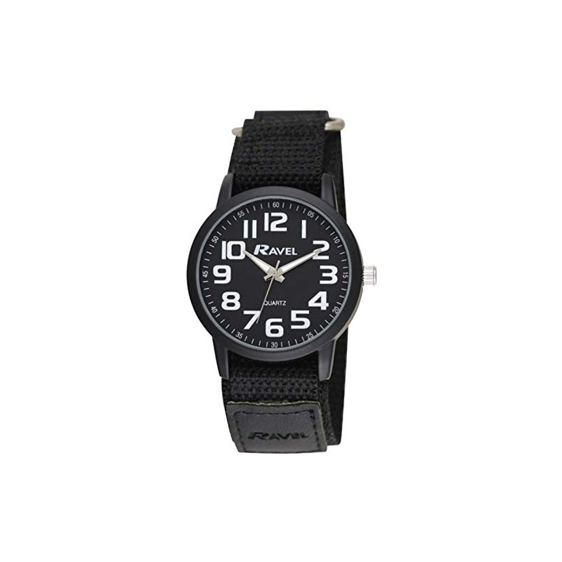Ravel - Men's Modern Workwear Watch with Easy-Fasten Strap -
