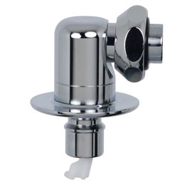 Kakudai Leak-Preventing Stopper Attached Nipple for Washing Machines, Call 13, All-Purpose Home Faucet Compatible, Easy Replacement, Metal, Downward Facing 772-545