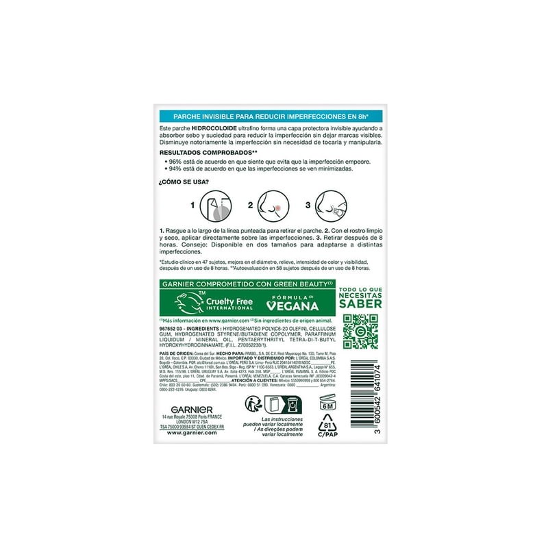 Pimple patch Garnier skincare pure active 22 pzas