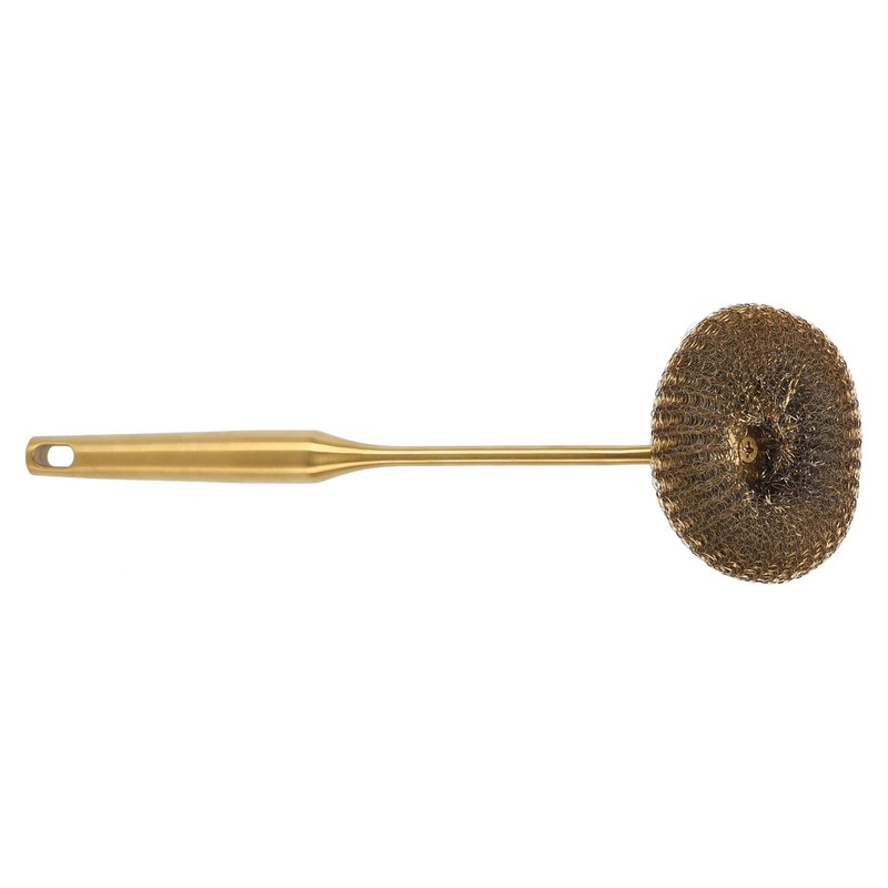 HAOHIZE Stainless Steel Wool Scrubber with Long Handle, Handheld Scrubbing