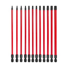 Monkey King Bar Torx Bit Set,12Pcs 6 Inch(150MM) Long Torx Bit,1/4” Hex Shank S2 Steel Magnetic Torx Screwdriver Bit Sets(T7 T8 T9 T10 T15 T20 T25 T27 T30 T35 T40)