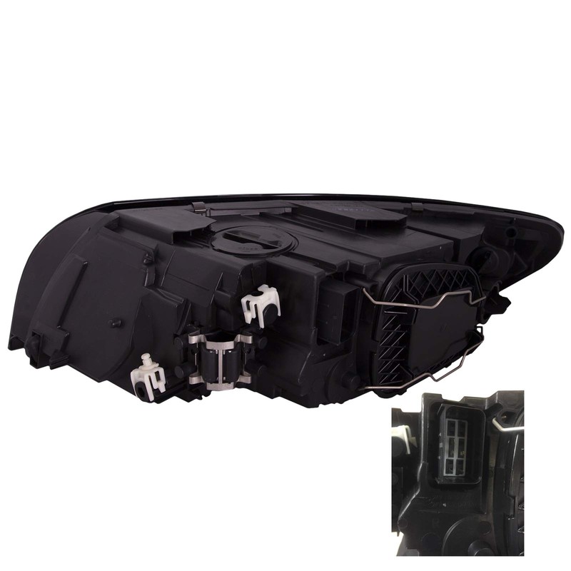 HEADLIGHTSDEPOT Chrome Housing Halogen Headlight Compatible with Volvo S40 V50