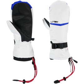 JRZHX Touch Screen Ski Gloves Women & Men with Quadruple Layer Protection, Waterproof Snow Gloves Breathable & Warm, Snow Stopper Adjustable Wrist Drawstring, Anti-Lost Rope (White, X-Large)