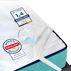 ZenPur Breathable Mattress Protector 160 x 200 cm, Waterproof Standard 100 by Oeko-TEX, Moisture Protection 160x200 cm, Incontinence Underlay, Washable and Waterproof Mattress Topper