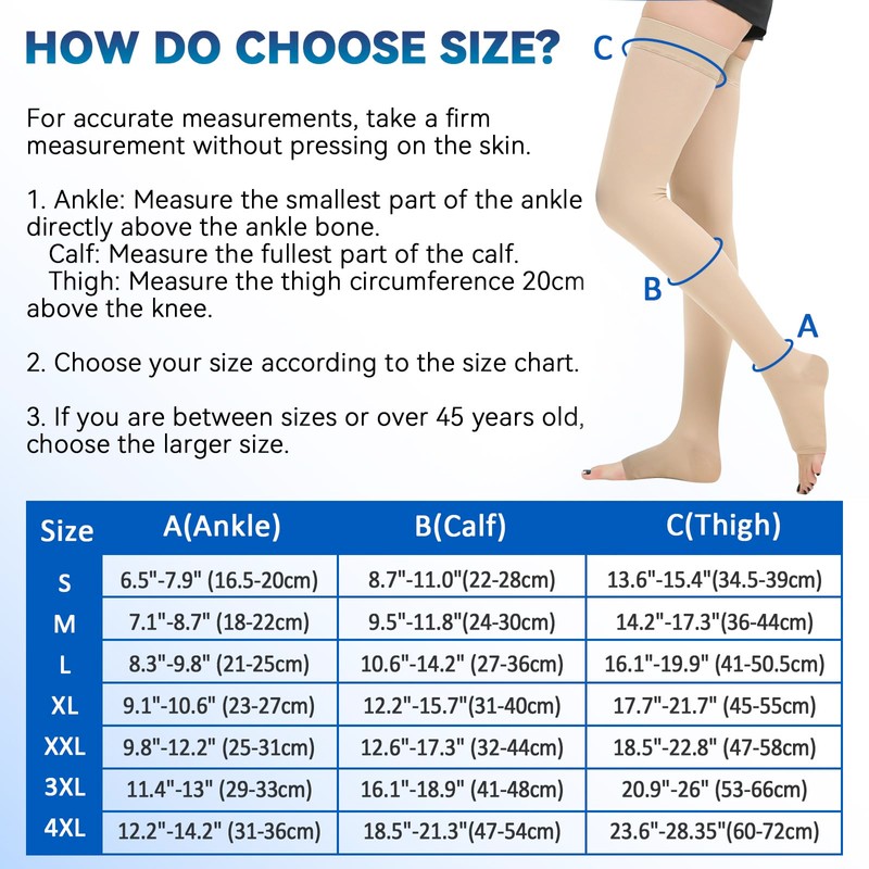KUDLE 20-30 mmHg Medical Compression Stockings for Men and Women,