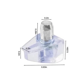 30 Pack Heavy-Duty Clear Plastic Shelf Support Pegs - 3/16 Inch 5mm Invisible Shelf Pins for Wood Shelving Cabinets Bookcases Closets and Furniture Bracket Reinforcement