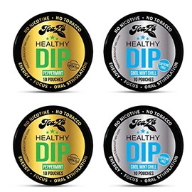 Teaza Herbal Energy Pouches - 2 Peppermint & 2 Cool Mint Chill (4 Pucks )