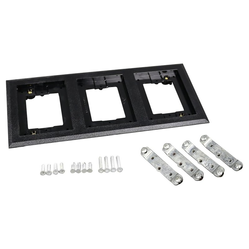 Legrand Wiremold 837PCC-BLK OmniBox/Modulink Triple Gang Rectangular Plastic Carpet Flange,