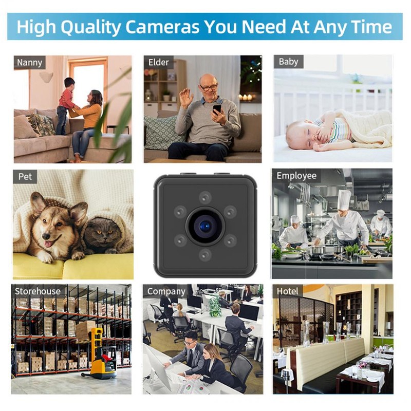 Magnetic Mini Security Camera 1080P Wide Angle Motion Detection Night