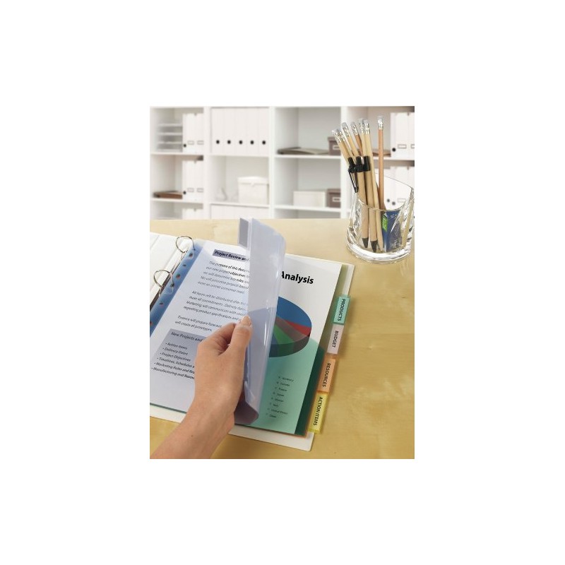 AVERY 60400402 1x Set of Transparent Polypropylene Dividers with Personalisable