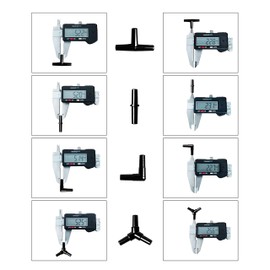 BornFeel Aquarium Airline Tubing Connectors I T L Y 40pcs Fish Tank Air Tube Adapters for 3/16 '' Air Line Hose (Black)