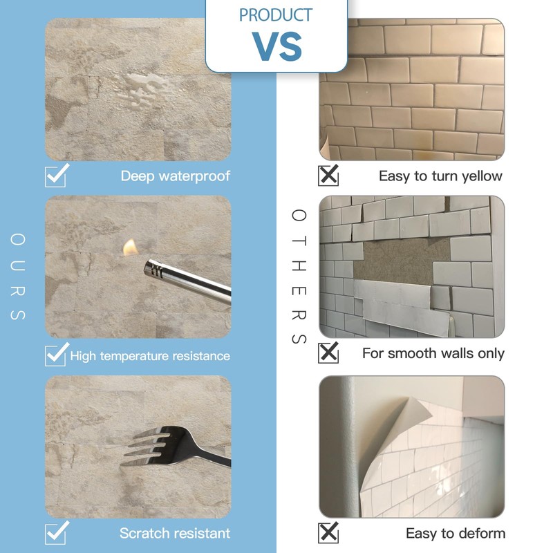 Reovatile 2026 New Upgrade Peel and Stick Backsplash Tile, Peel
