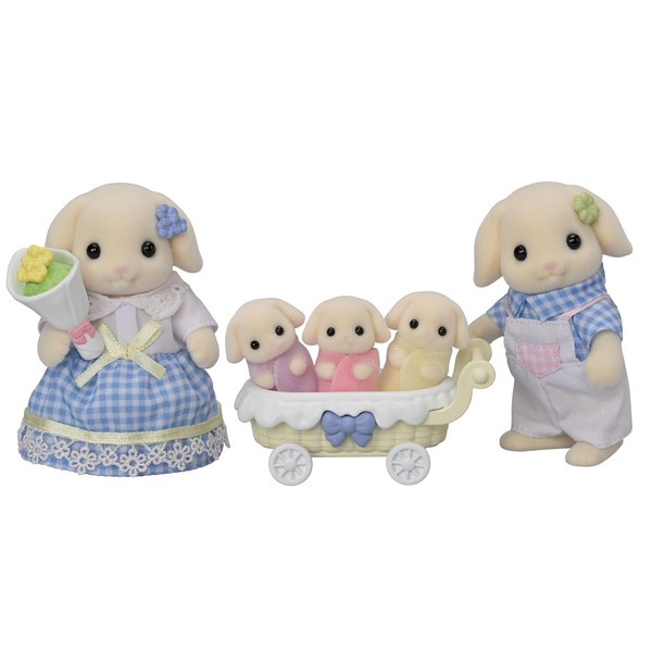 Sylvanian Families - 5735 Flora Rabbit Family - Dollhouse Playsets