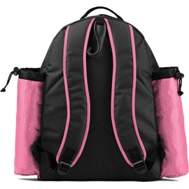 Boombah Tyro Baseball/Softball Bat Backpack - 20" x 15" x 10" - Black/Pink - Holds 2 Bats up to Barrel Size of 2-5/8"