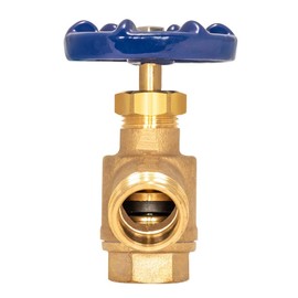 EZ-FLO 20251, Brass Bent Nose Garden Hose Valve, FIP x 1/2 inch MHT, 1/2 inch 1/2 inch