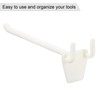 sourcing map Plastic Pegboard Hooks 4 Inch Fits 1/4 Inch