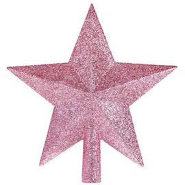 15CM Pink Mini Star Tree Topper Christmas Decorations Glitter Tree Top Star Christmas Tree Topper Small Christmas Tree Decoration Treetop for Christmas Tree Ornaments
