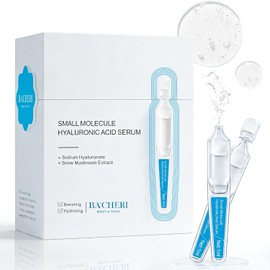 Sérum De Ácido Hialurónico De Molécula Pequeña – 15 Ampollas Monodosis Con Extracto De Hongo Tremella Y Eritritol, Sérum Hidratante Diario Ligero Para Piel Seca Y Sensible, Ideal Para Viajes.