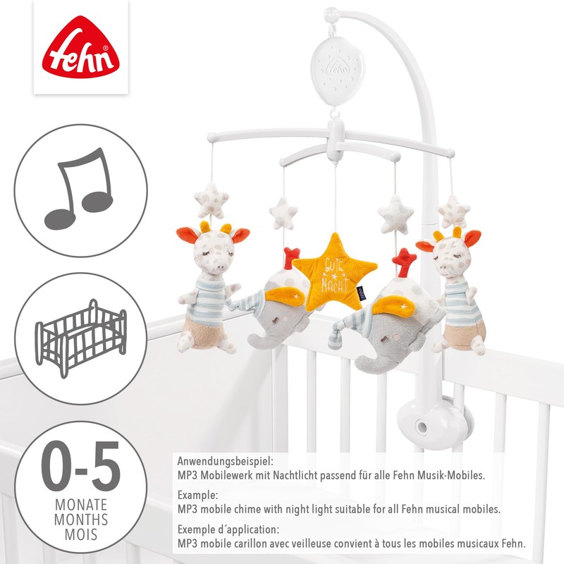 Fehn 250015 MP3 Mobile Movement with Night Light - Electronic