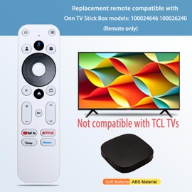 NPTWARCOT Replacement Voice Remote Control Compatible with Onn TV FHD 4K UHD Streaming Box 100024646 100026240 4k Pro