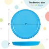 PLASKIDY Kids Plates Set of 12 - Toddler Plastic Dinner