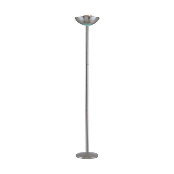 Lite Source LS-80910PS Floor Lamp with Polished Steel Metal Shades, 72" x 13" x 13", Steel Finish