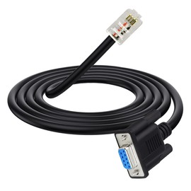 HTGuoji RS232 DB9 to RJ9 Adapter Cable, DB9pin To 4P4C Ethernet Console Cable For Routers And Switches Quick Connection, 1.5 Metres