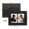 Eosglac 5x7 Collage Picture Frame Distressed Black, 2-Opening Timbermount Rustic