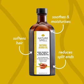Nature Spell Jojoba Oil for Hair, Pre-Diluted Oil to Support Dry, Damaged Strands & Add Shine and Resilience, For All Types, Vegan, 150ml