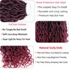 Ahrencan Curly Faux Locs Crochet Hair,14 Inch Ombre Red Goddess
