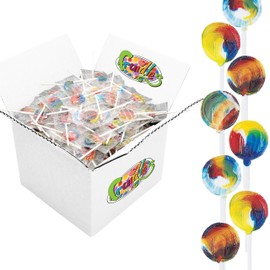 Lollipops Suckers, Sugar-Free, Pediatric Rainbow, Tooty Fruity Flavor, Kosher, Individually Wrapped (400 Count, 5 LBS)
