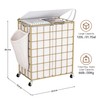 DXIGUSO Laundry Basket with Wheels, Heavy Duty Laundry Sorter 2
