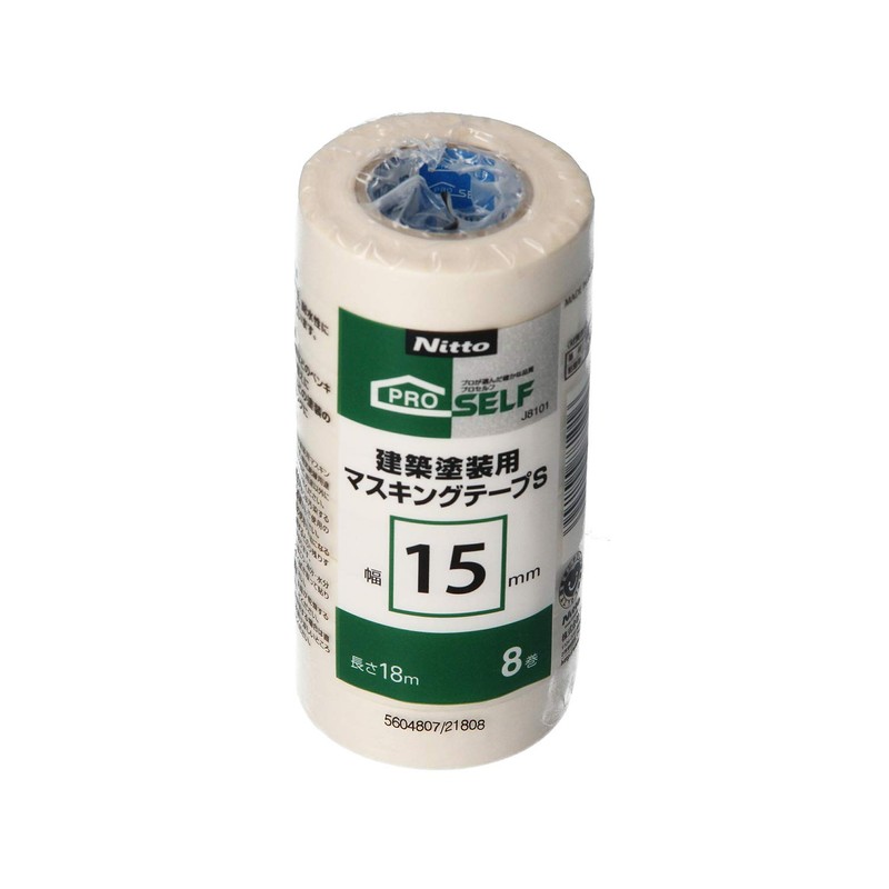 Nitoms J8101 Masking Tape S 0.6 inch (15 mm) x