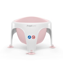 Angelcare - Baby Bath Seat - Soft touch support - Water level indicator - Fixation by suction cups - Pink