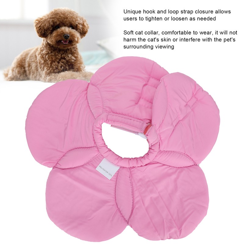 Flower Shape Dog Protective Collar Adjustable Pet Soft Wound Recovery